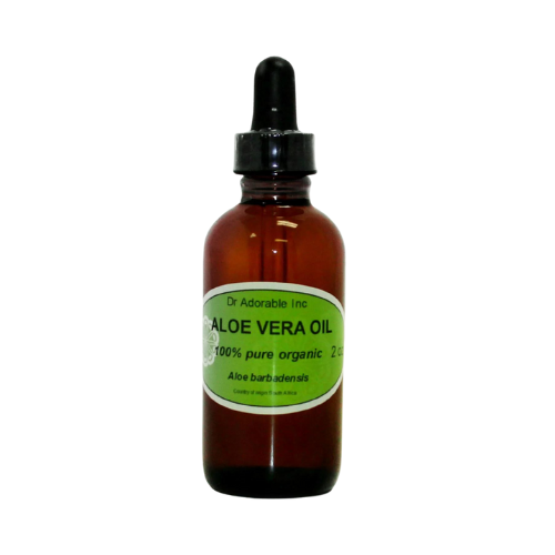 Dr. Adorable - 100% Pure Aloe Vera Oil Organic Cold Pressed Infused Natural Hair Skin - 2 oz with glass dropper