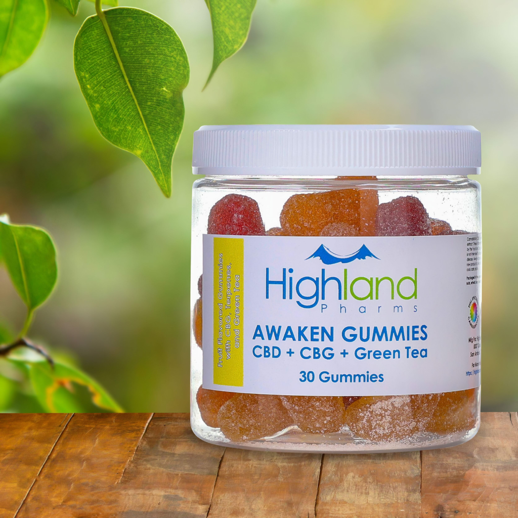 Awaken CBD Gummies – 25mg CBD per piece + CBG, Terpenes and Green Tea Extract
