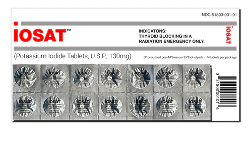 Meditac Kits Iosat Potassium Iodide pack on a white background