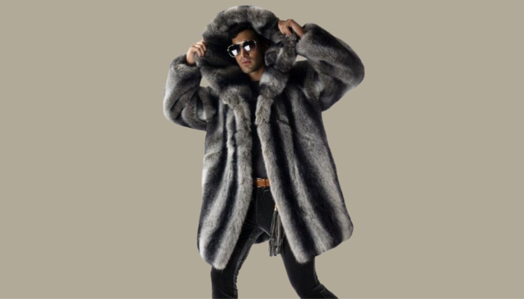 Differio's Grey Faux Fur Coat