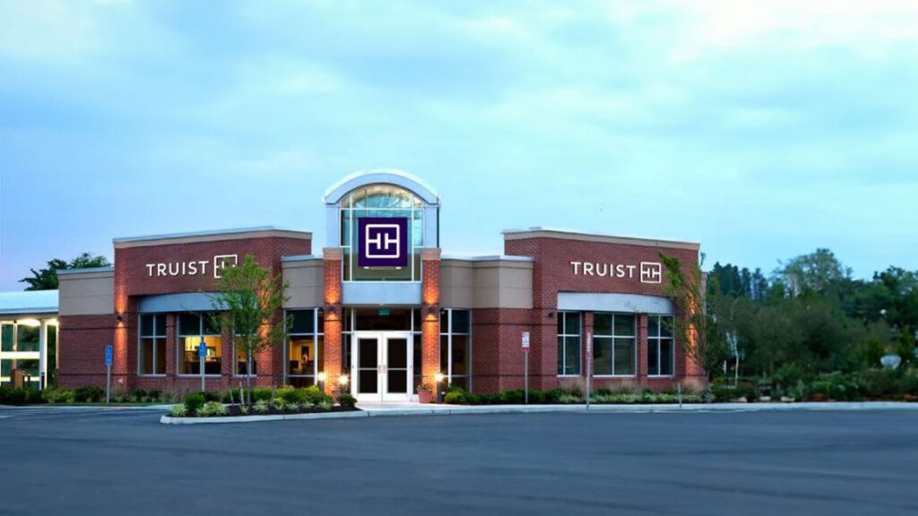 Exterior view of a Truist Bank branch.